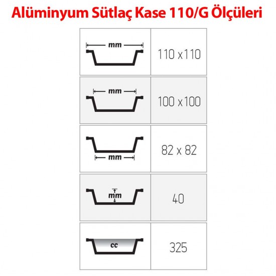 Alüminyum Sütlaç Kase 100 Adetli